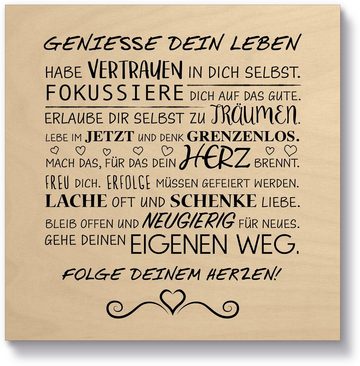 Artland Holzbild Genieße dein Leben, Sprüche & Texte (1 St)