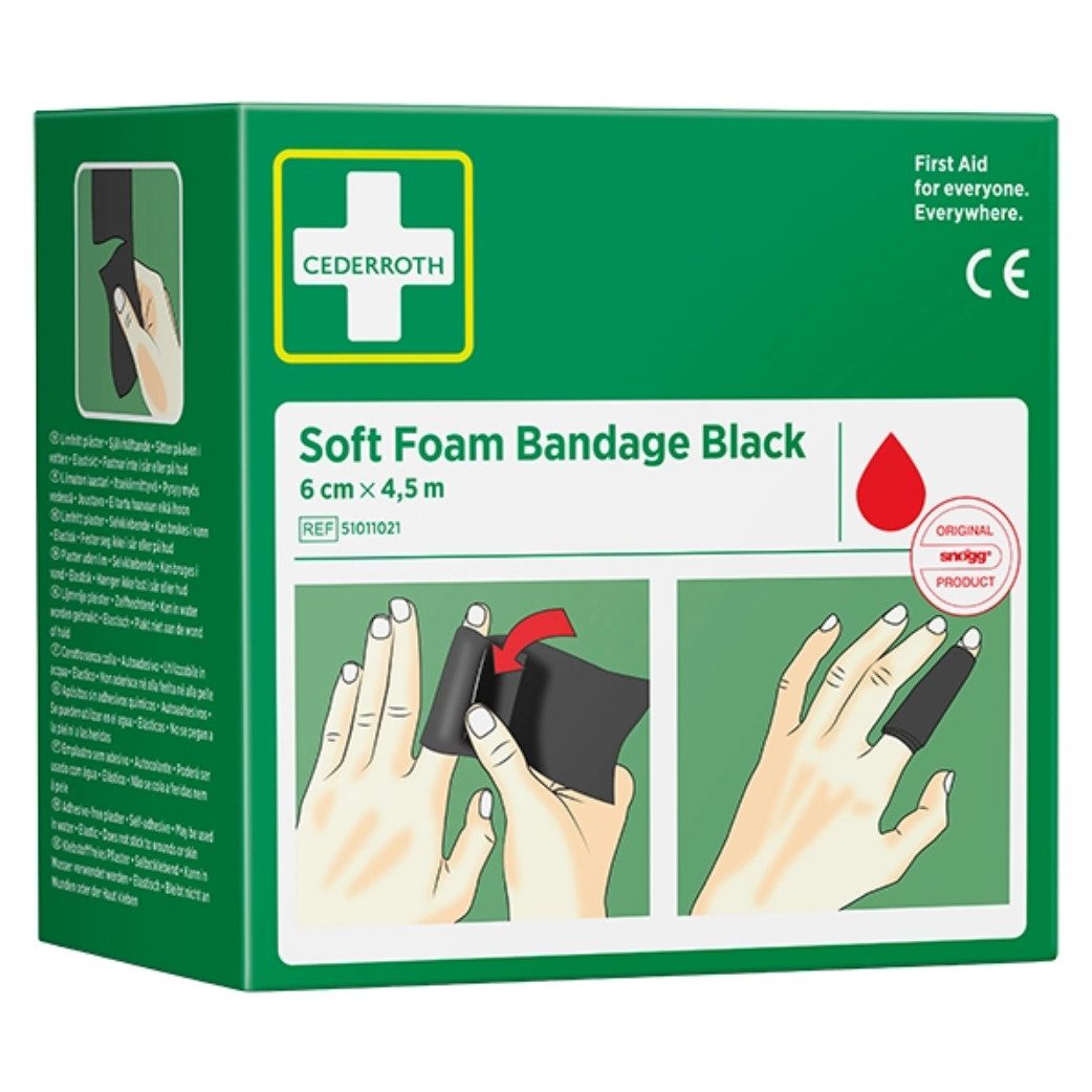 Cederroth Bandage Cederroth Soft Foam Bandage (Wundverband für kleine Wunden, 1-tlg., Latexfrei und somit geeignet für Allergiker), Weicher, atmungsaktiver Schaumstoff, flexibel und komfortabel