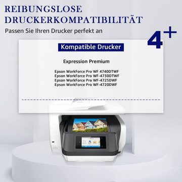 MOOHO Ersatz für EPSON 35XL 35 XL 1 Schwarz / Cyan Gelb Tintenpatrone (0, 0, 0-tlg)