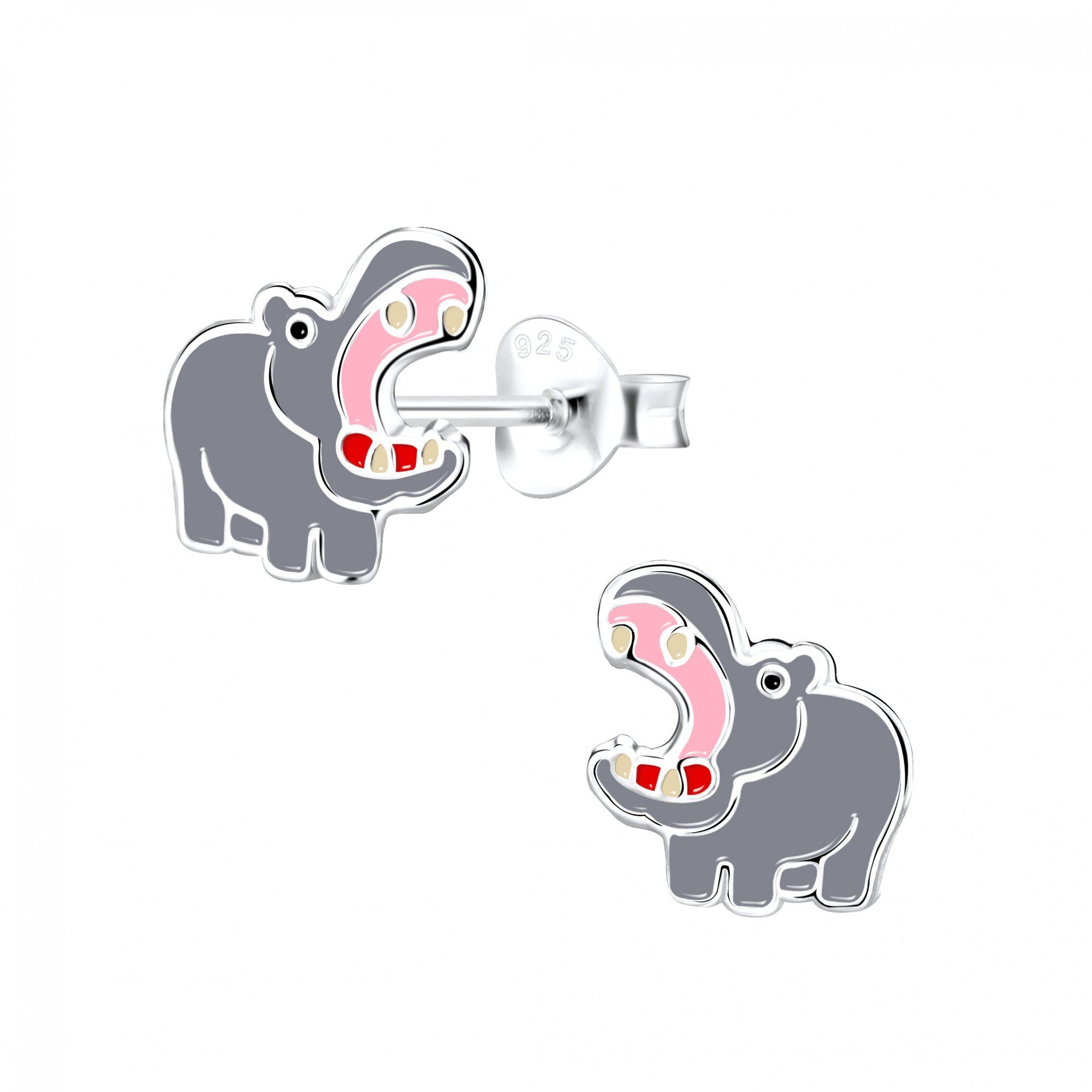 ALEXANDER YORK Paar Ohrstecker HIPPO hrrrr, 2-tlg. (Ohrstecker), 925 Sterling Silber