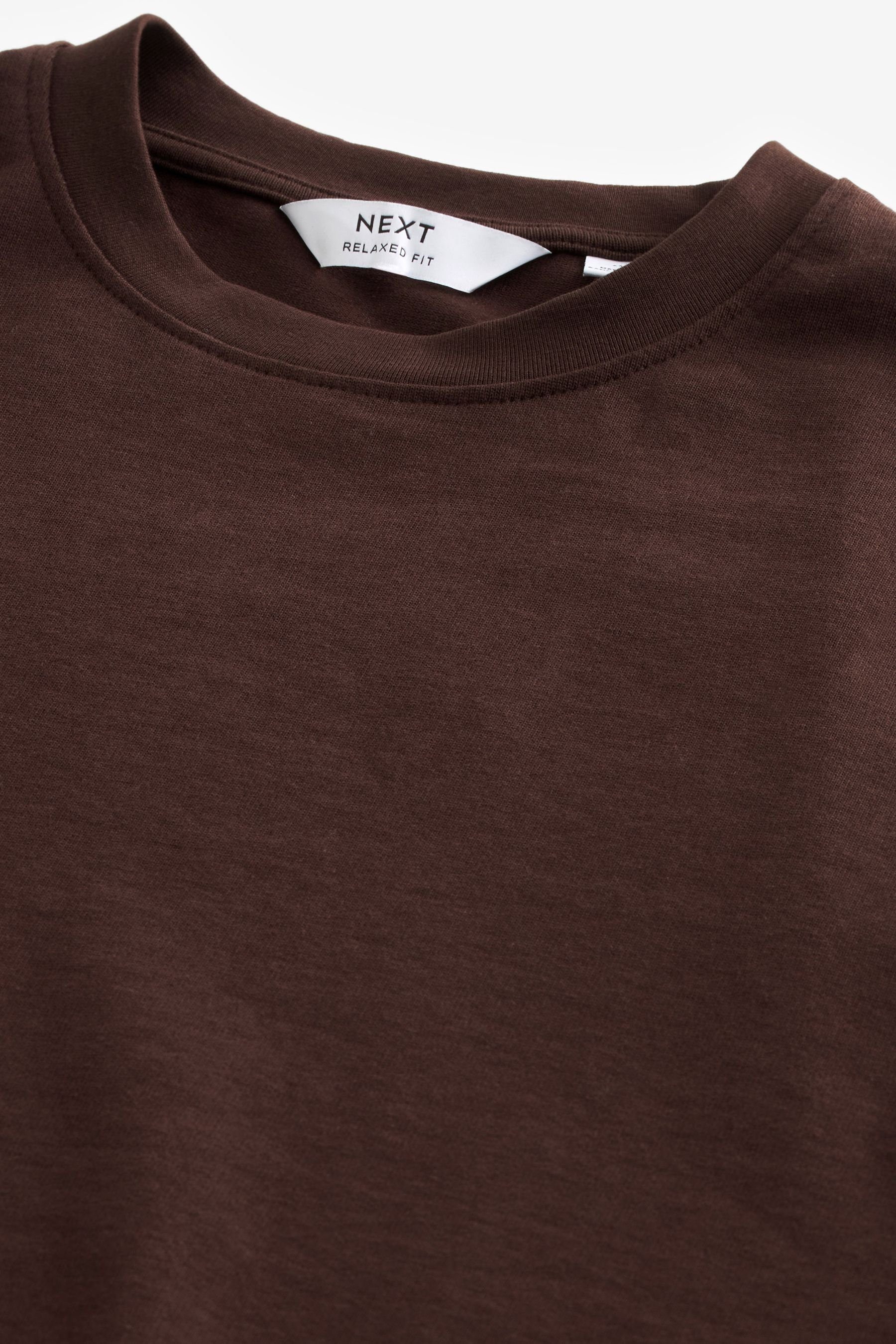 (1-tlg) T-Shirt Next aus schwerem Stoff T-Shirt Brown