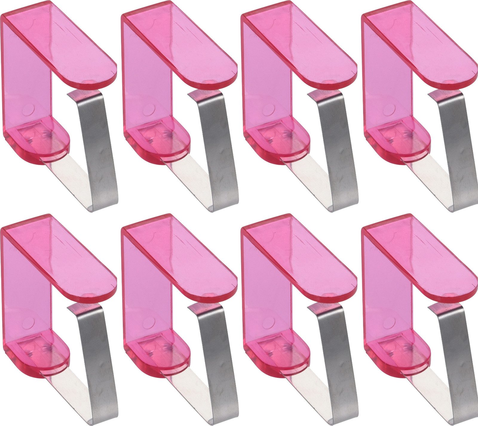 Koopman Tischtuchklammer Tischklammer 8 x Скатертиhalter 4 Farben Bunt Tischdecke, (8-tlg), 8tlg, Gefedert, Kunststoff / Metall, 4x4x1,5cm, Windschutz