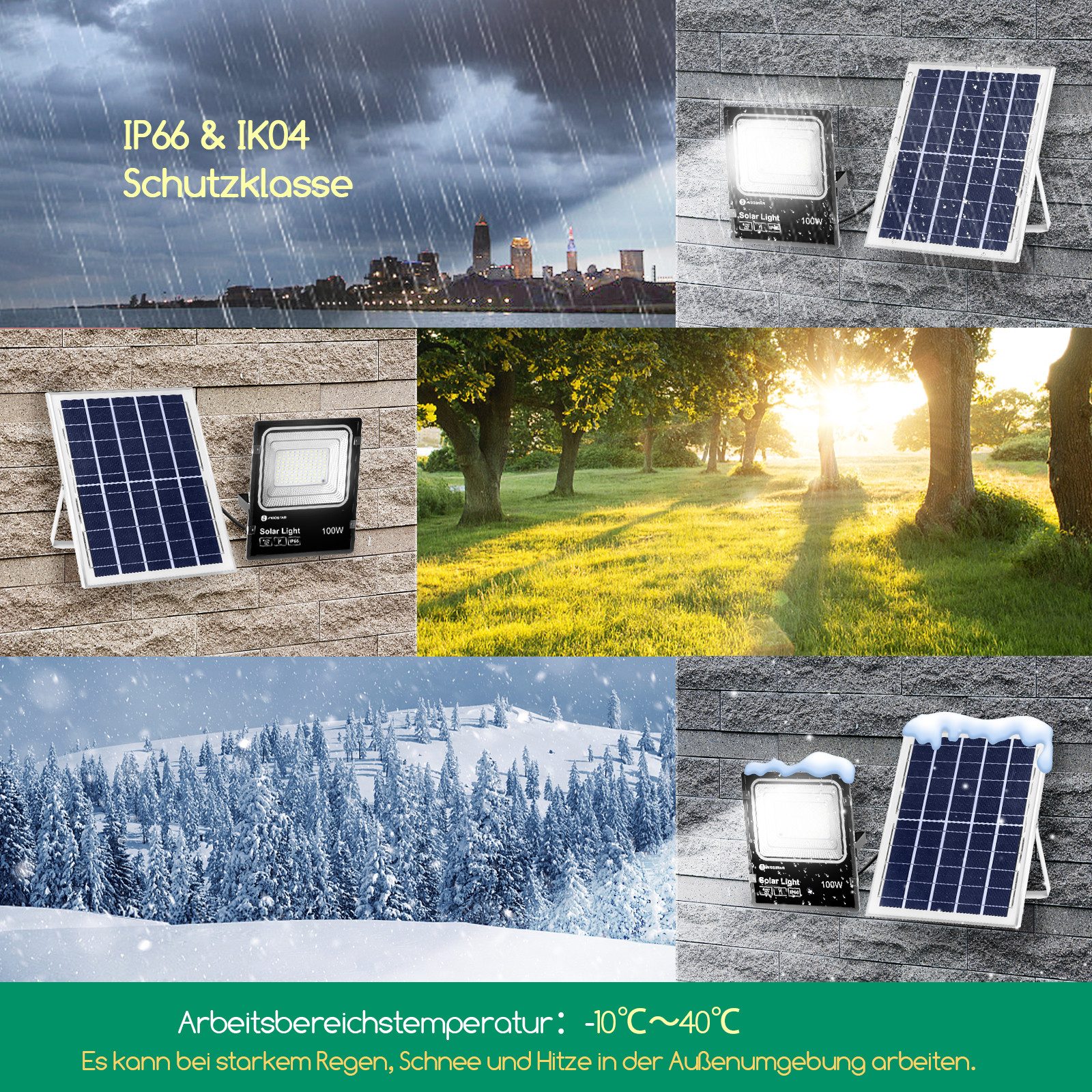 Aigostar Flutlichtstrahler Solar LED Strahler Außen,Superhelles günstig online kaufen