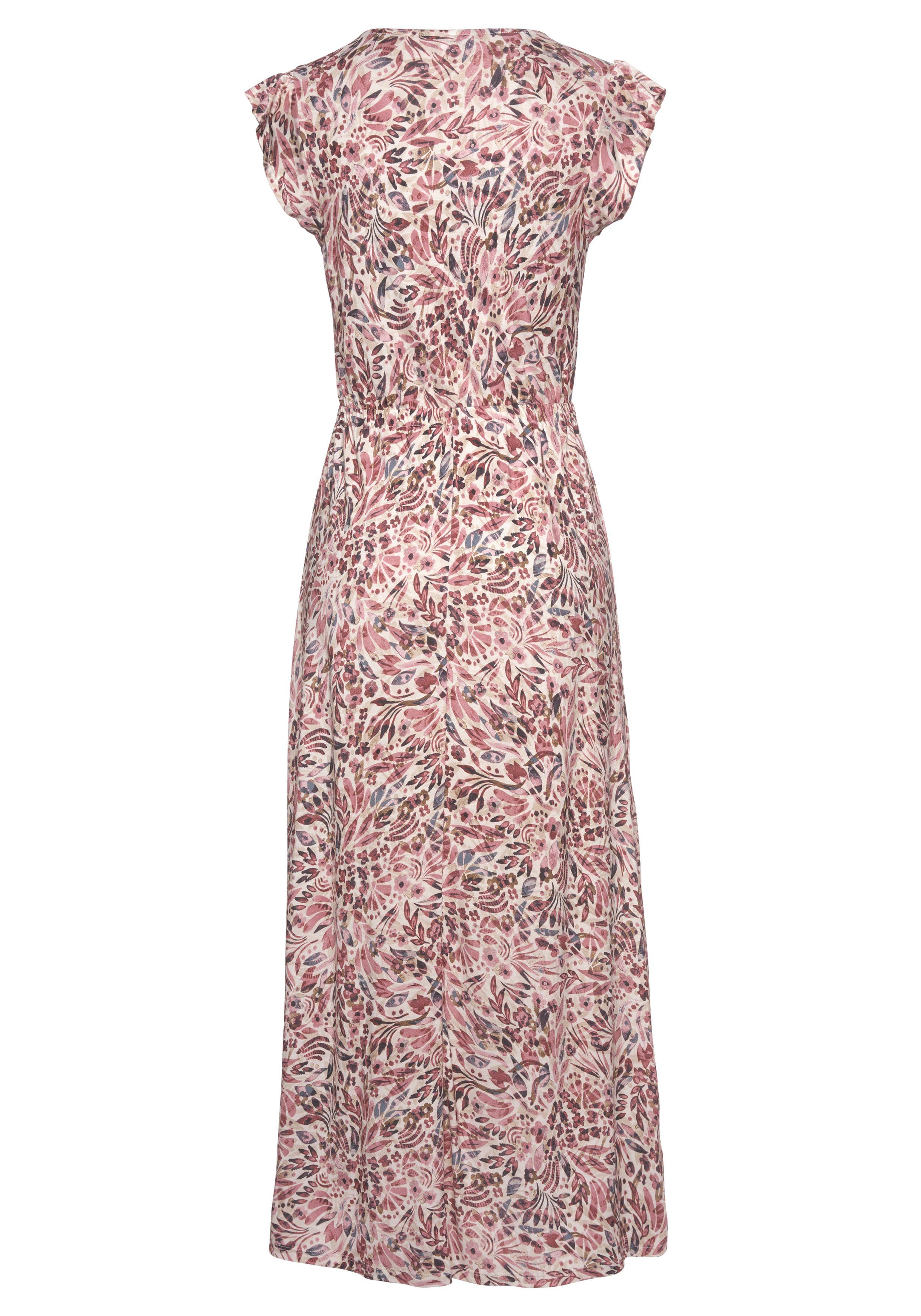 Vivance Maxikleid mit floralem Druck und Schlitz, Jerseykleid, Sommerkleid, Strandkleid