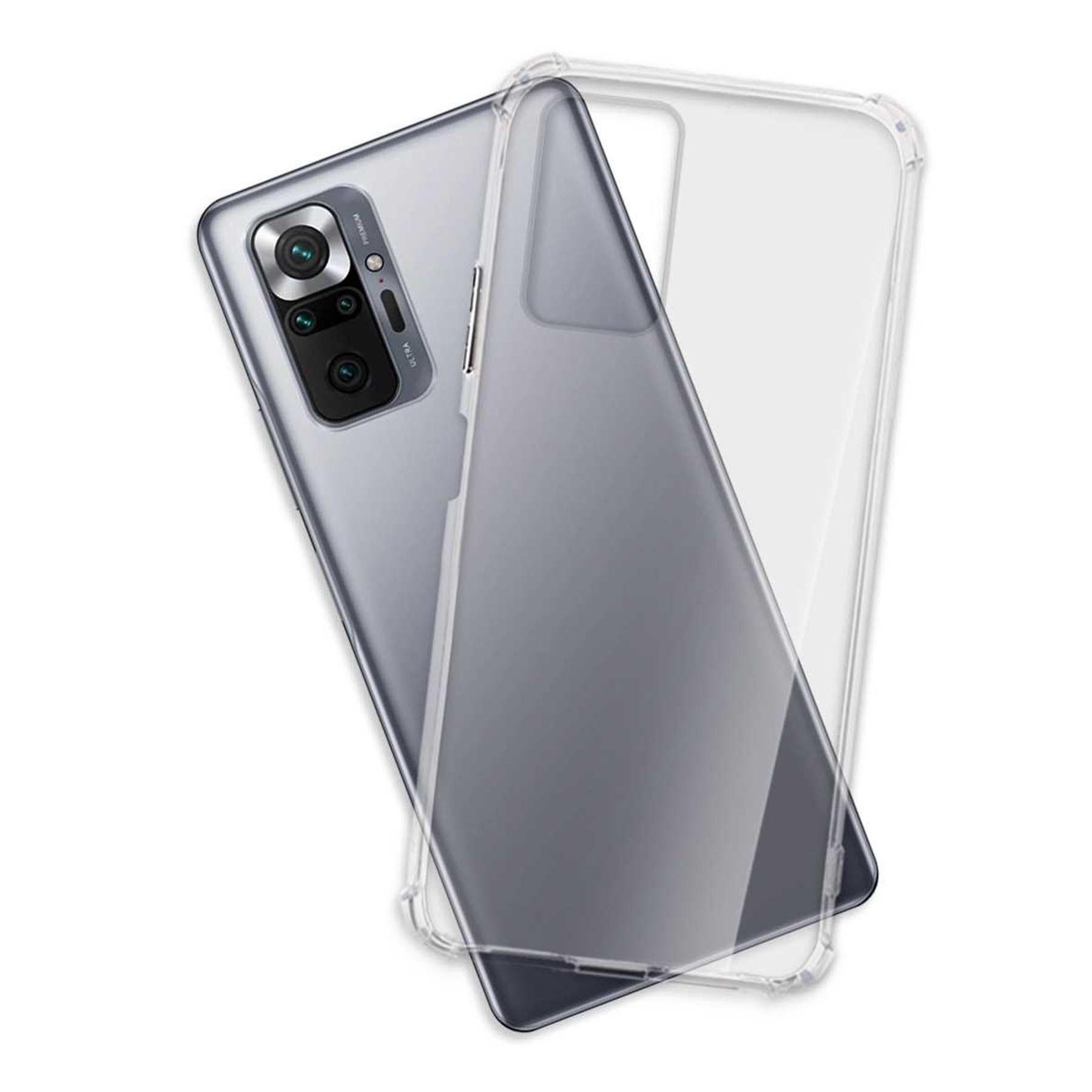 mtb more energy Smartphone-Hülle Clear Armor Case für Xiaomi Redmi Note 10 Pro / Pro Max, Transparente TPU Schutzhülle Case Backcover mit Anti-Shock Verstärkung