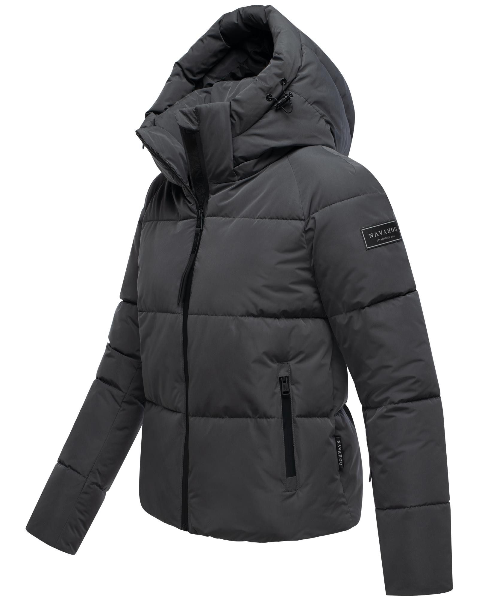 Navahoo Steppjacke Frostherz XIV Kurze gesteppte Damen Winterjacke mit abnehmbarer Kapuze – Bild 2 von 5