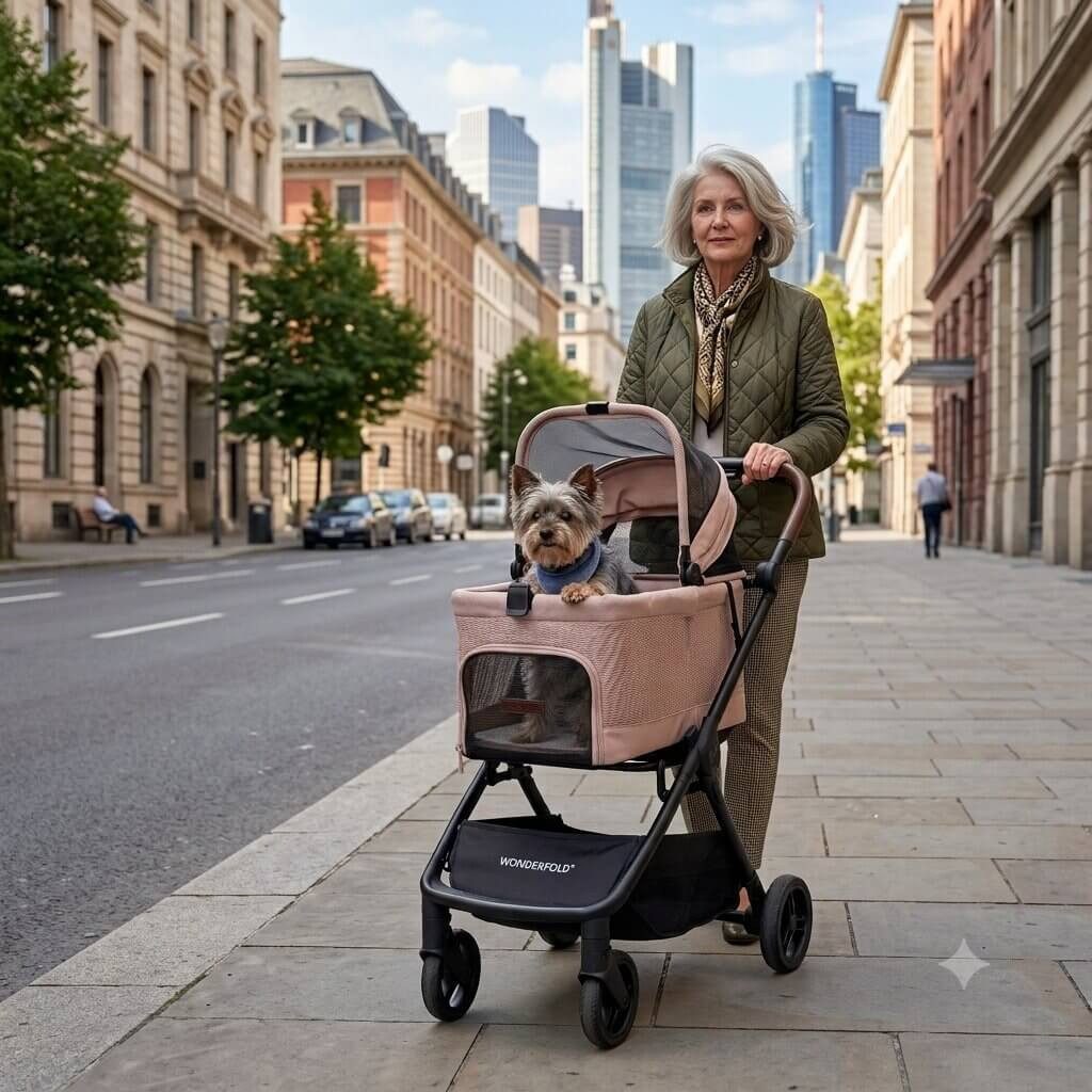 Wonderfold Hunde-Transportbox Bella Tier Transportwagen / Hunde Buggy