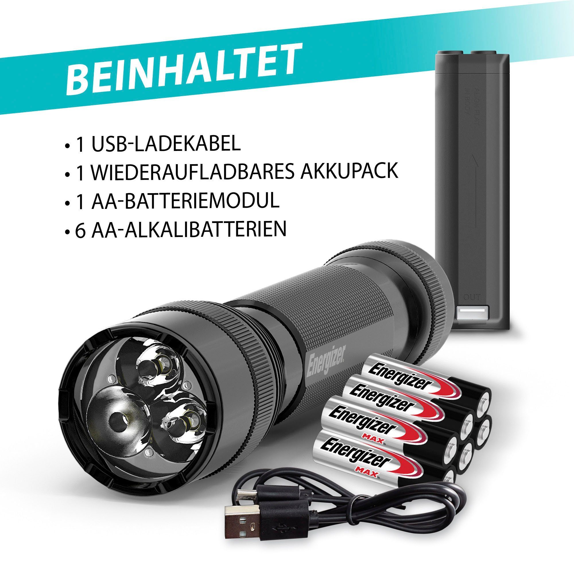 Tactical Hybrid Taschenlampe Energizer Metal