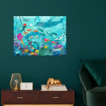 Posterlounge Wandfolie Kidz Collection, Farbenfrohe Unterwasserwelt, Kinderzimmer Maritim Illustration