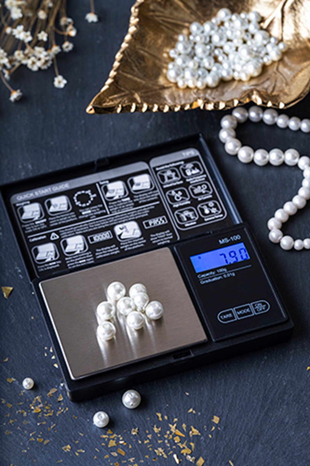 Adler Präzisionswaage AD 3176 Präzisionswaage, Feinwaage für Schmuck & Küche, Tara-Funktion, Stückzählmodus, LCD-Hintergrundbeleuchtung – Bild 5 von 5