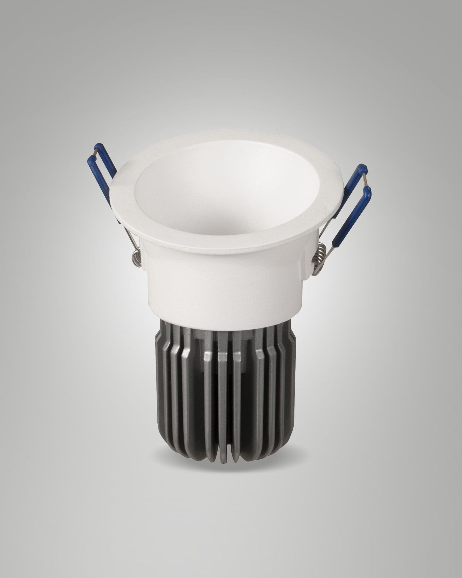 Licht-Erlebnisse Einbauleuchte JALUR, LED fest integriert, Warmweiß, LED Aluminium mit Dimmer IP40 Ø 8,2 cm Weiß rund 3000 K 1250 lm