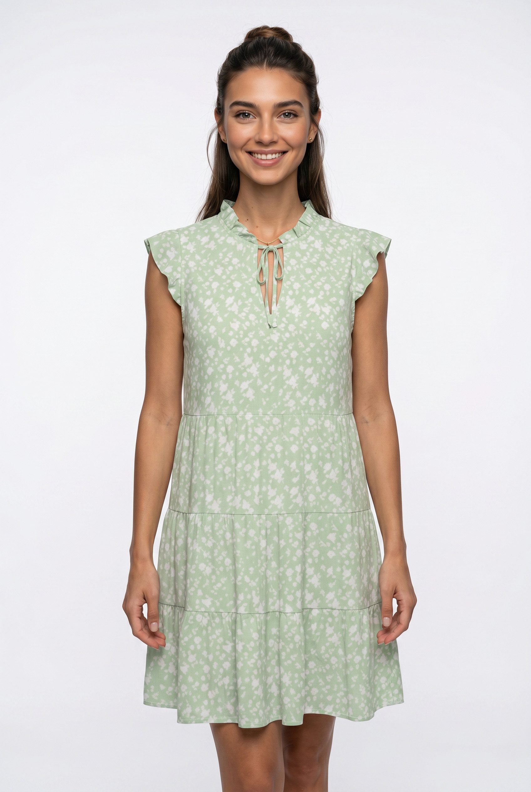 Minikleid VMALBA SS SHORT TIE DRESS WVN NOOS