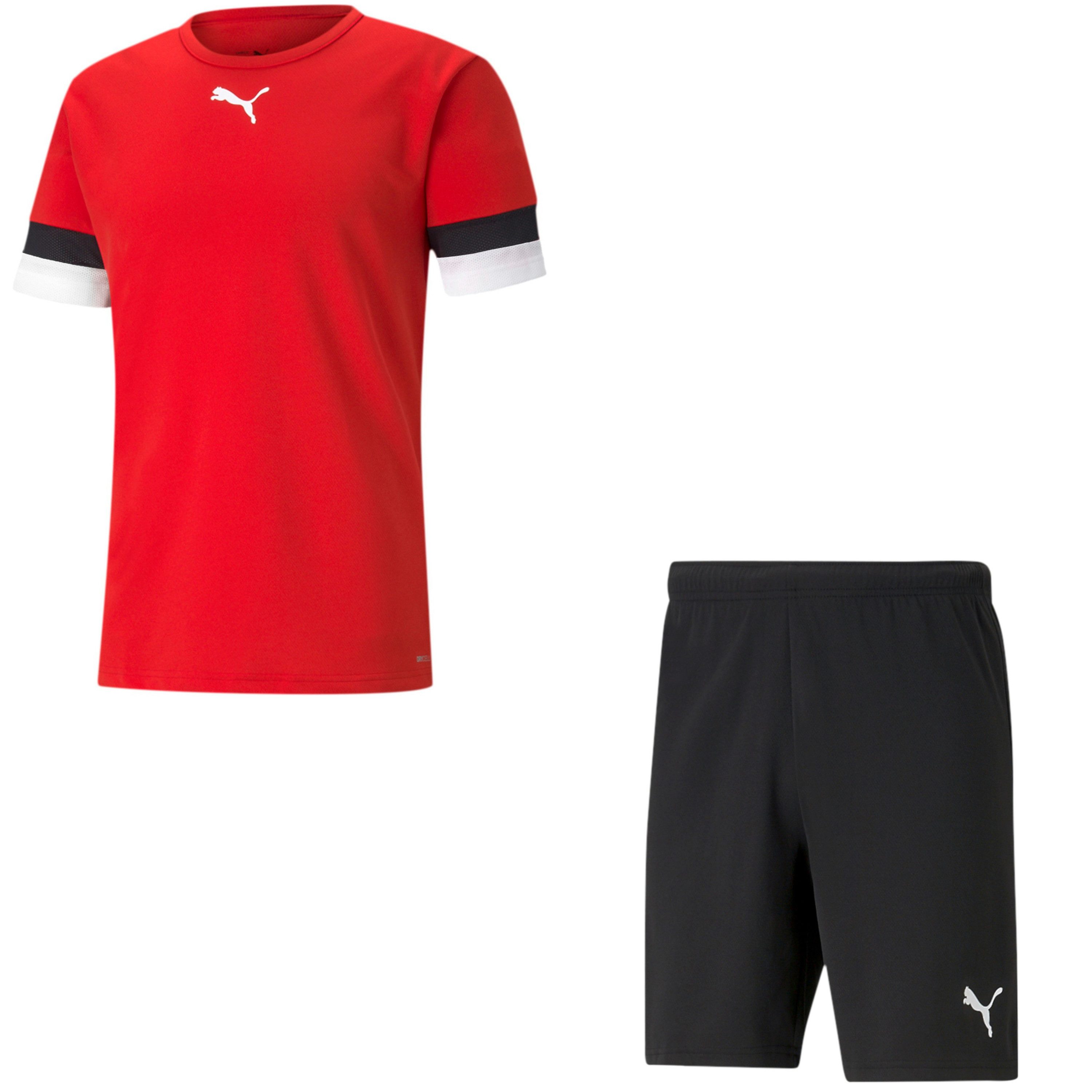 PUMA Fußballtrikot Puma Kinder Set Trikot+Hose teamRISE Jersey Jr 704938+704943