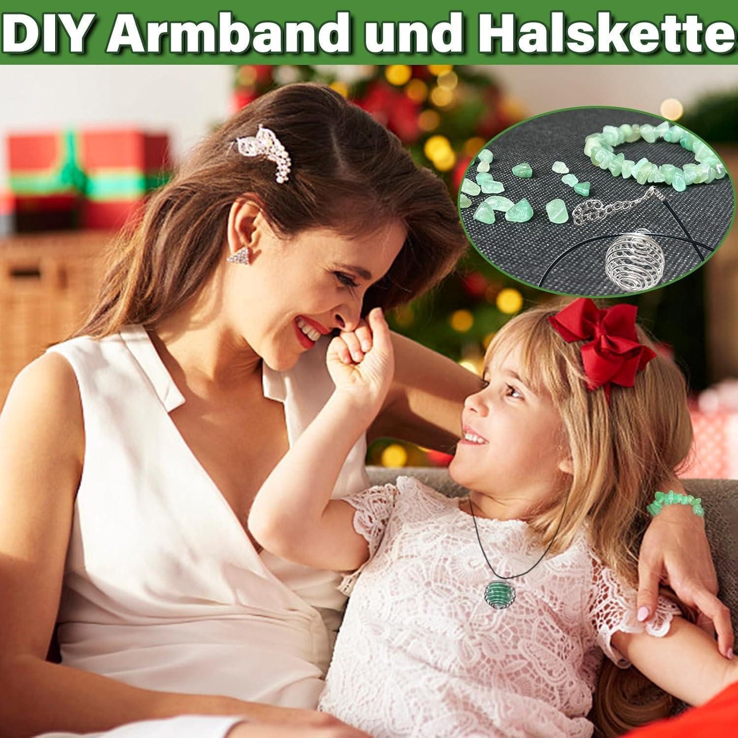 LuxusKollektion Schmuck-Adventskalender Edelstein Adventskalender 2024, 24 Stück Natürliche Kristalle