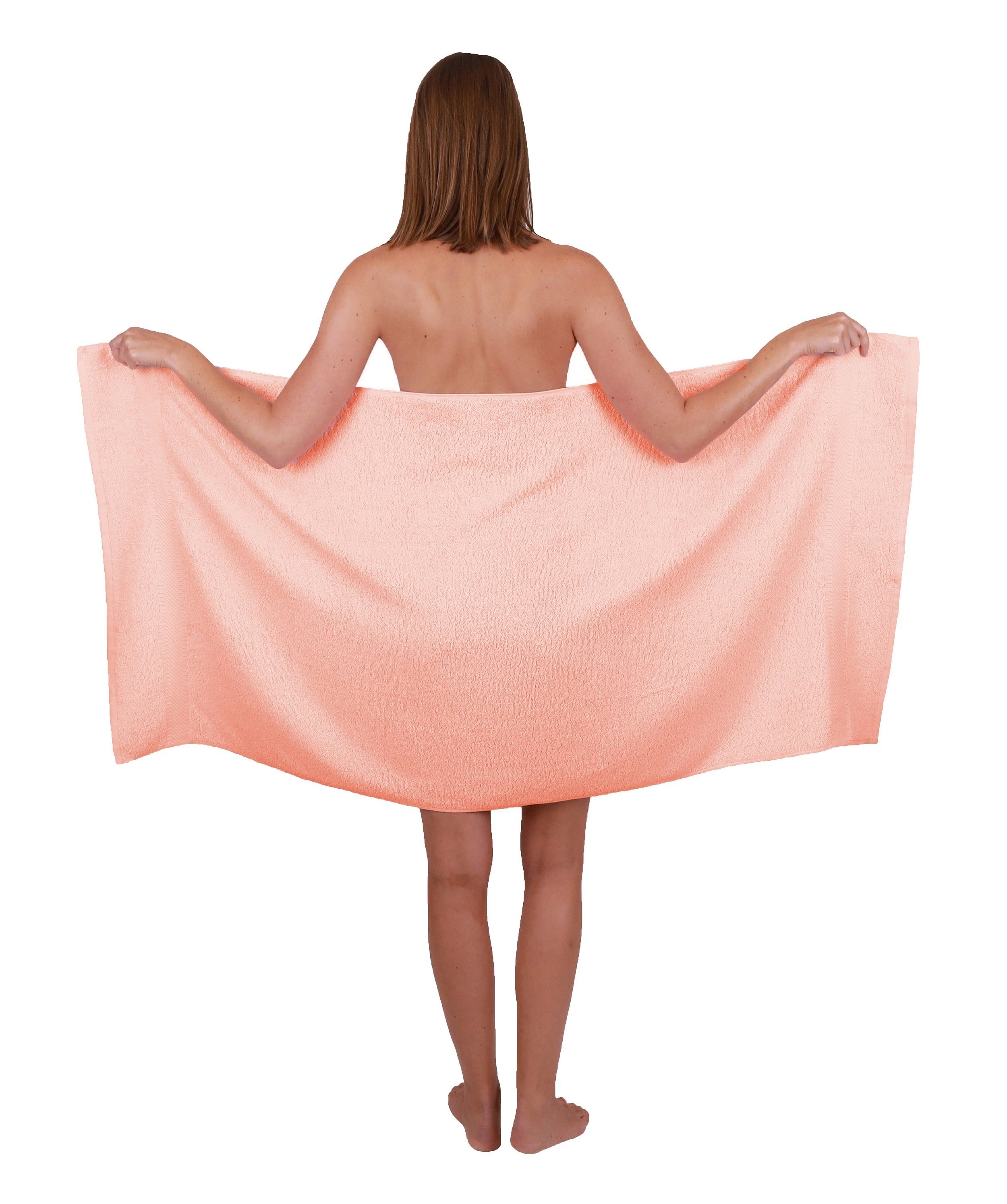 Baumwolle Palermo 4 x cm Set Stück Duschtücher Betz Duschtuch 100% Duschhandtuch Größe 70 rosé, Baumwolle und Farbe apricot Strandlaken 100% Duschtücher Badetuch 140