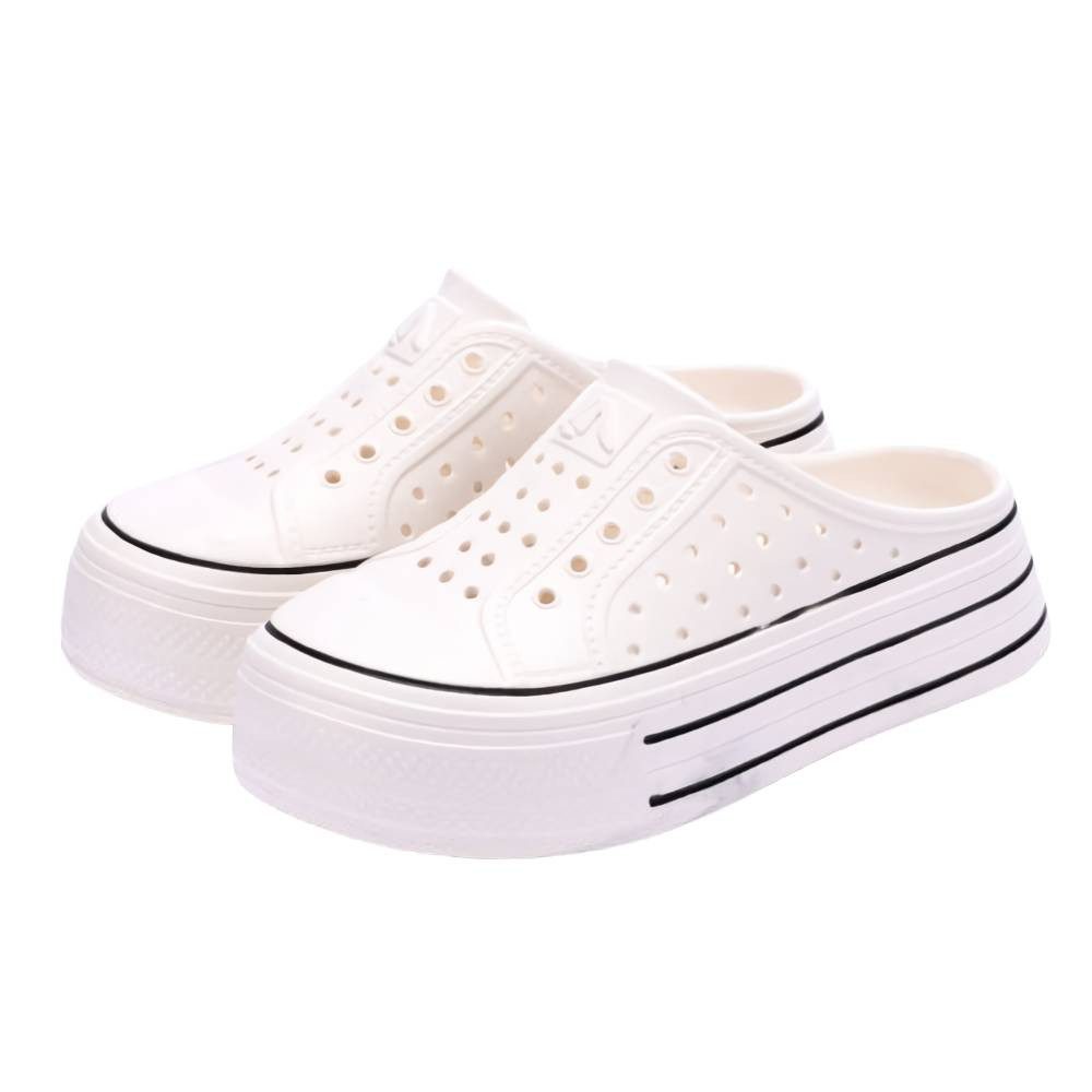 Blusmart 5CM Hausschuhe mit verdickter EVA-Sohle Hüttenschuhe Hüttenschuhe (Leicht, wasserdicht, 1-tlg., Rutschfest, Strandschuhe) Sommer, bequem, ausgehöhlt, lässige Hausschuhe
