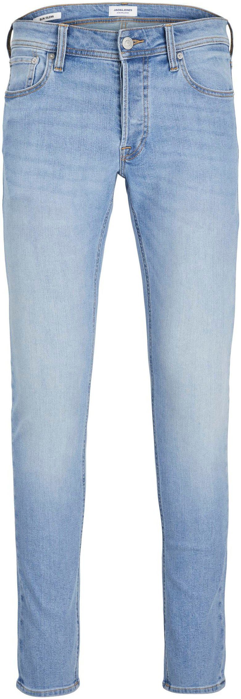 & Jack JJIGLENN Jones JJORIGINAL Blue Denim Slim-fit-Jeans