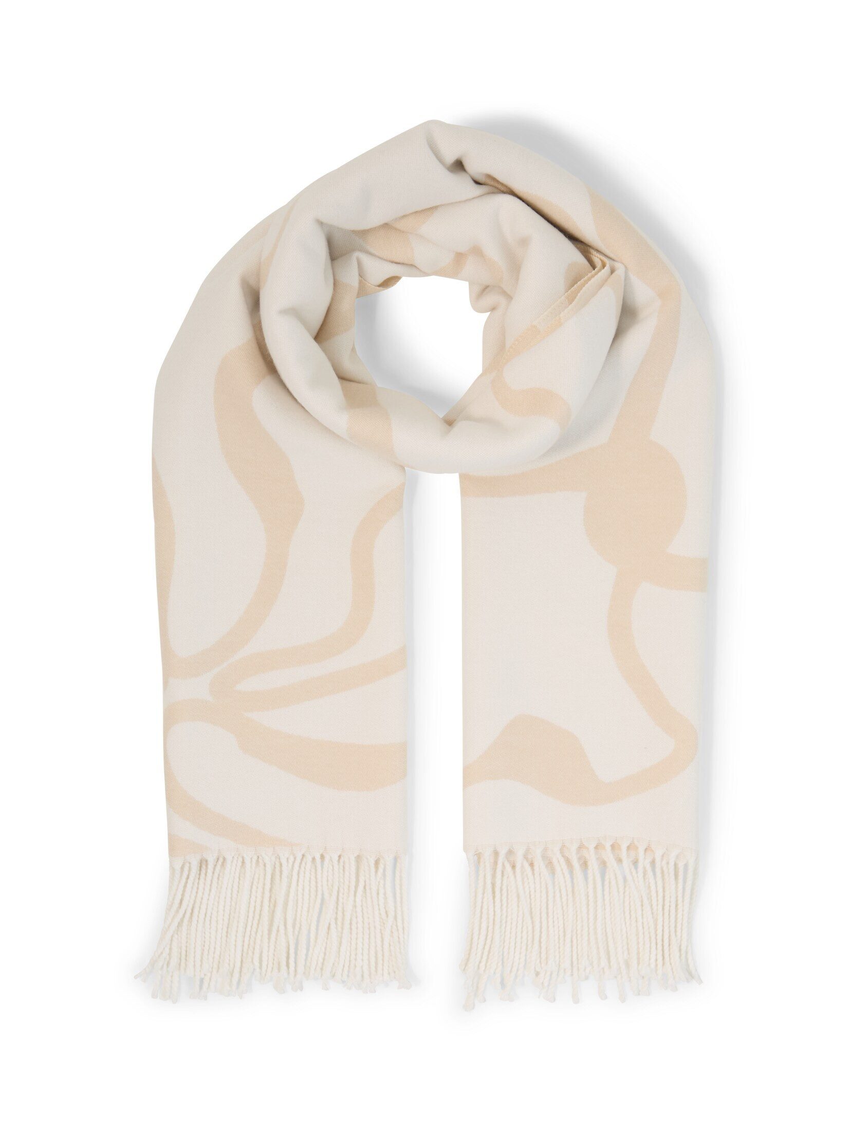 TOM TAILOR Strickschal Accessoire, Schal mit Blumenmuster