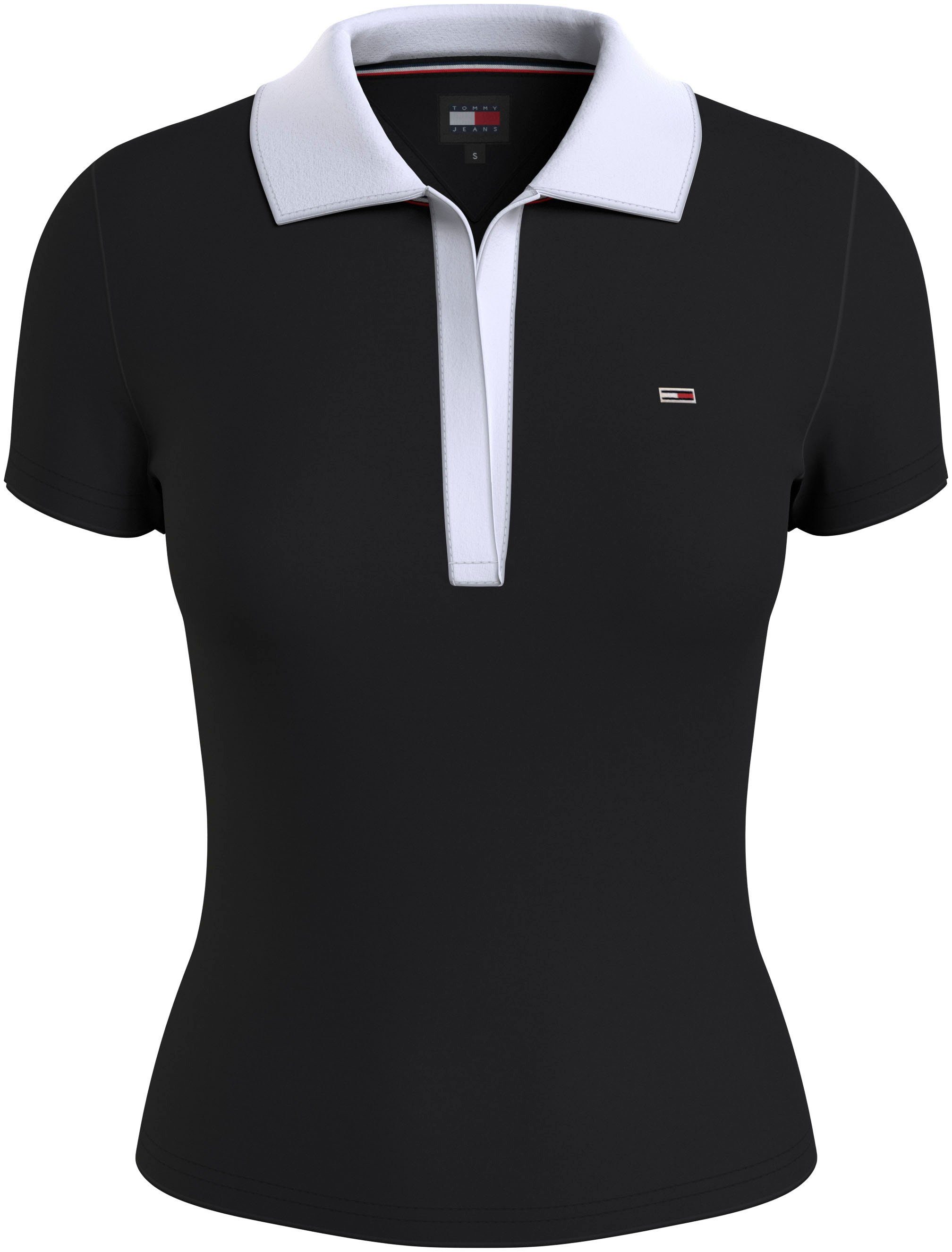 Tommy Jeans Poloshirt TJW SLIM CONTRAST V SS POLO EXT mit kontrastfarbenem Polokragen