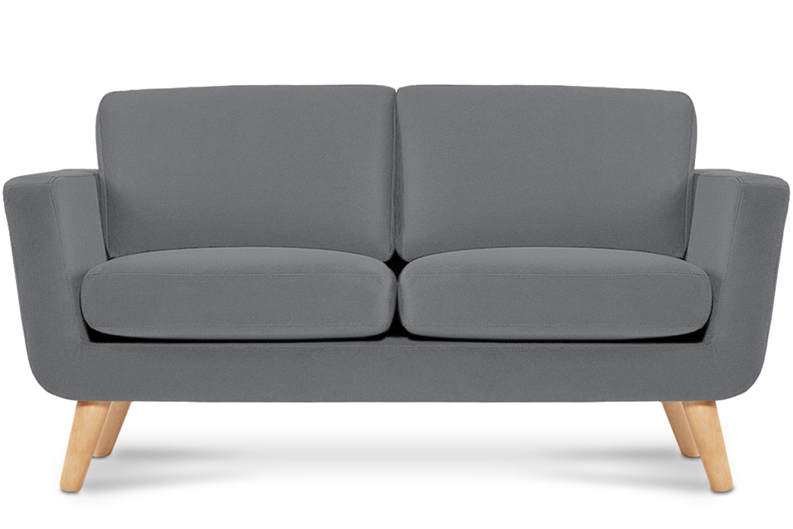 KONSIMO® 2-Sitzer TAGIO Sofa, hergestellt in der EU, 5 Jahre Garantie, Scandi-Stil, mit Armlehnen, Gestell aus Massivholz