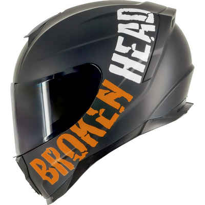 Broken Head Motorradhelm BeProud Sport Orange (Mit Schwarzem Visier), Hochwertiges Design