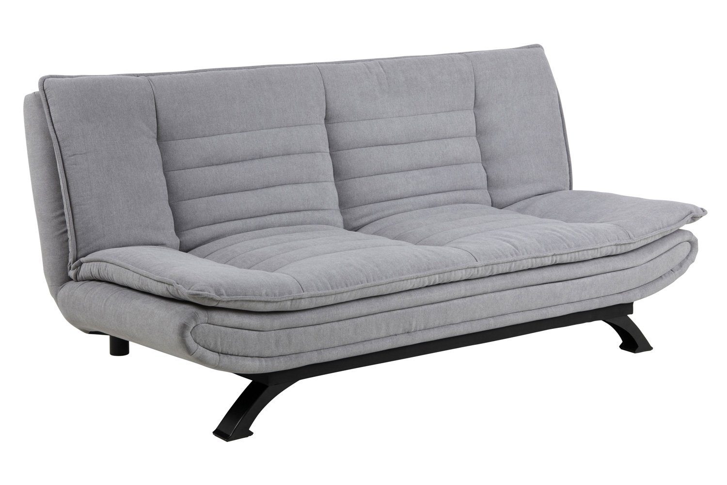 ACTONA GROUP Schlafsofa FAITH, B 196 cm x T 98 cm, Hellgrau, Microfaser, Schlaffunktion, abnehmbarer Topper