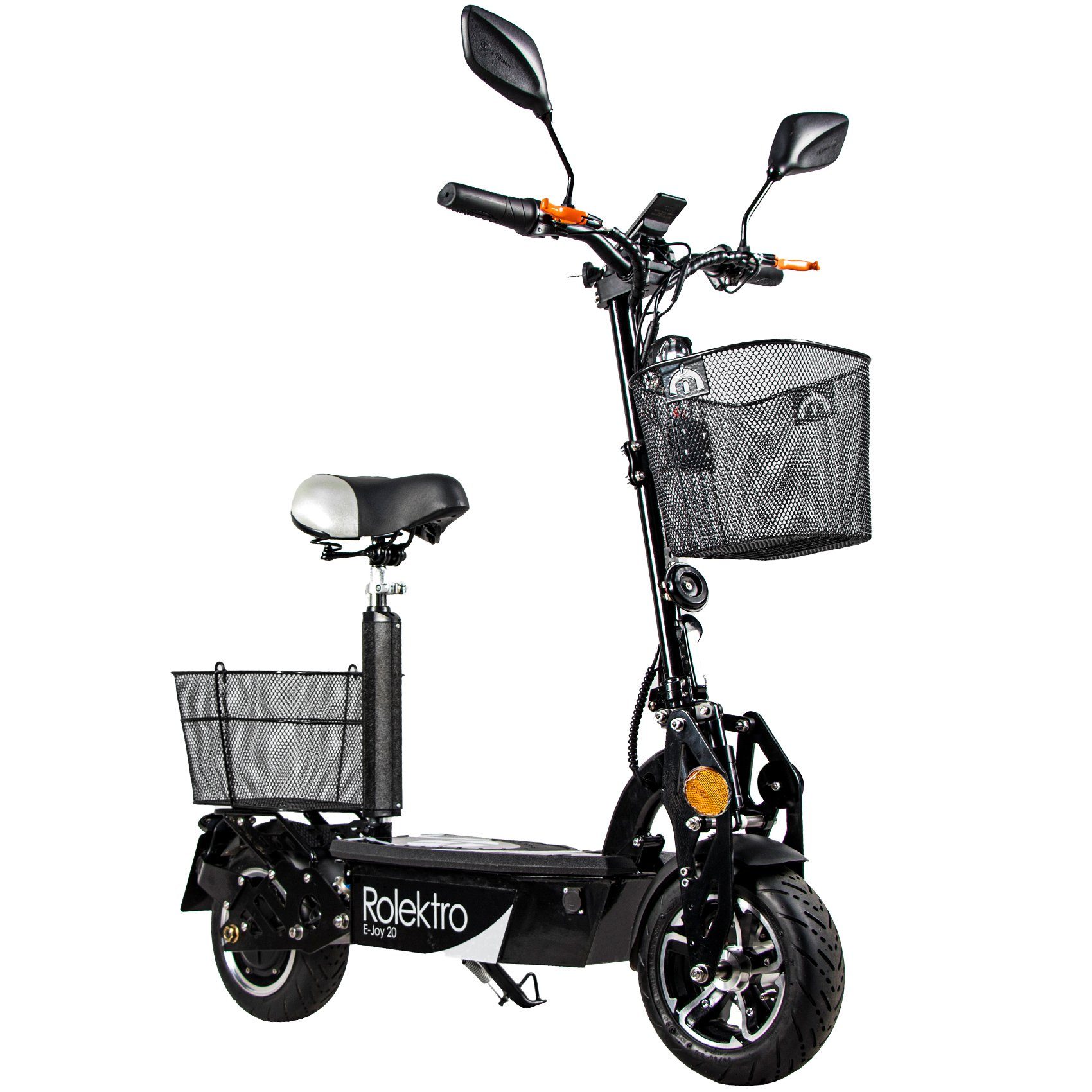 Rolektro E-Mofaroller E-Joy 20, Schwarz, 36V-12AH Blei-Gel Akku, 500 Watt, 20 km/h, bis zu 30 km Reichweite