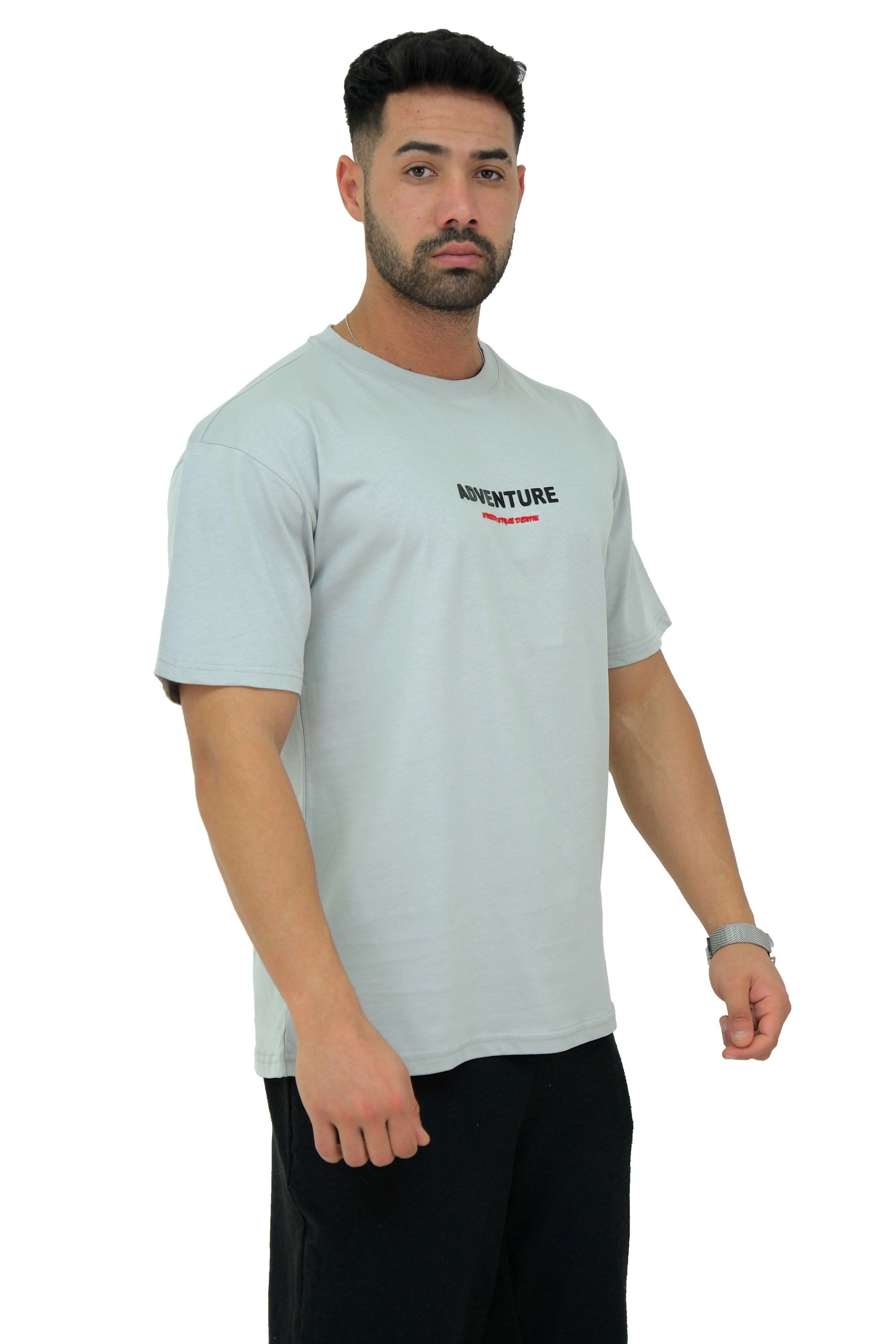 T-Shirt Megaman Jeans Herren Oversize T-Shirt