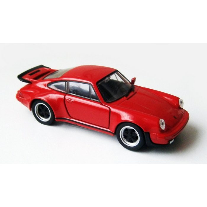 Welly Modellauto PORSCHE 911 Turbo Modellauto 11 5cm Modell Auto Metall 53 (Rot) Spielzeugauto Kinder Geschenk