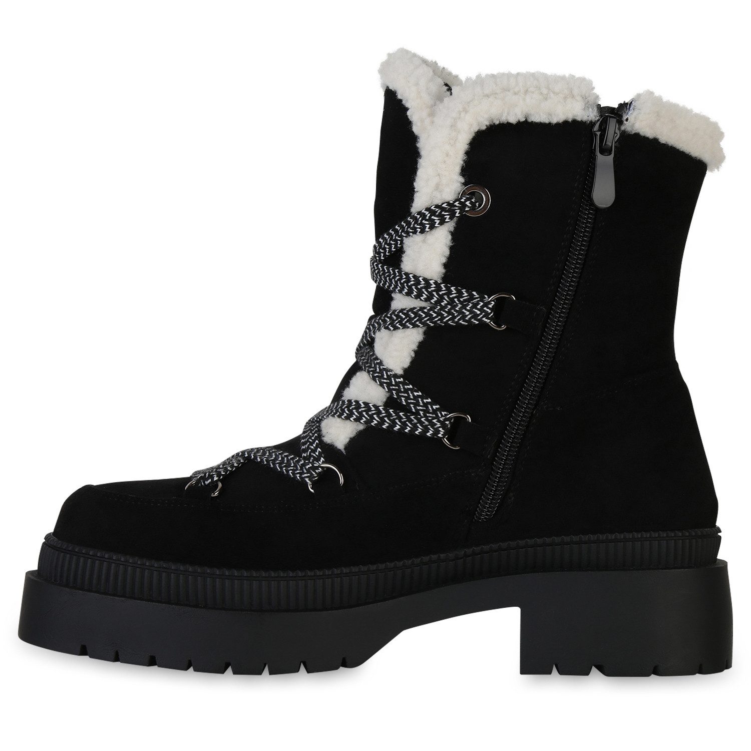 VAN HILL 841472 Schnürstiefelette Damen Leicht Gefüttert Schnürstiefeletten günstig online kaufen