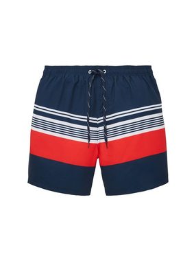 TOM TAILOR Badehose Badeshorts mit Streifenmuster