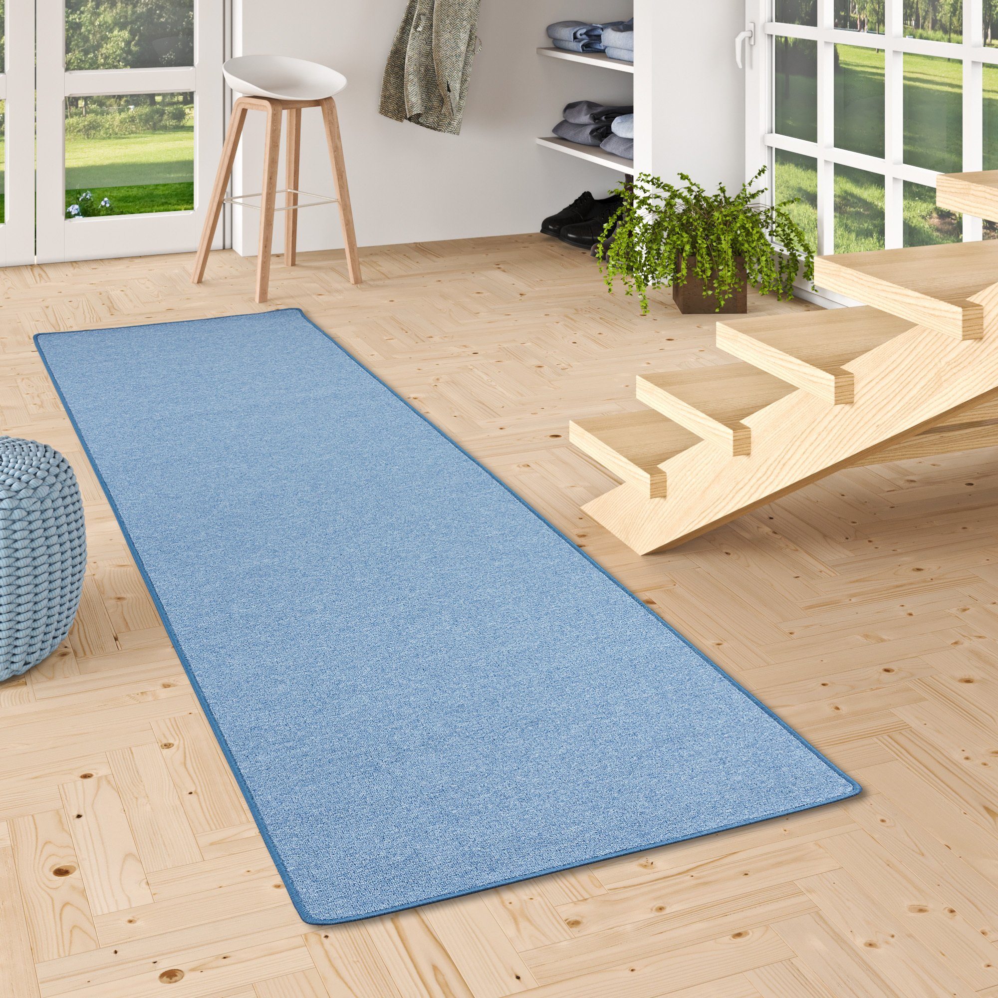 Snapstyle Veloursteppich Feinschlingen Velour Läufer Teppich Strong, Eckig, günstig online kaufen