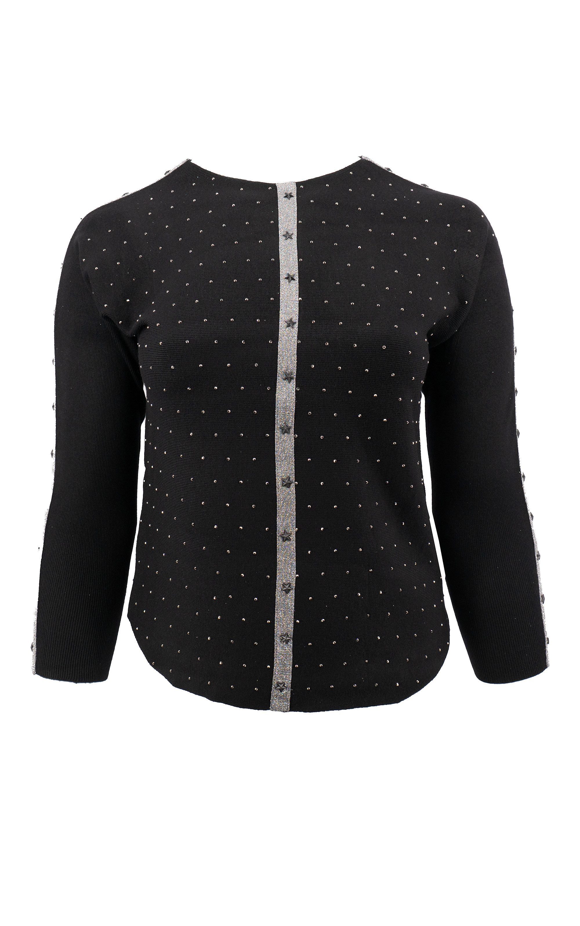 Passioni Strickpullover mit Sterndetail und Strass günstig online kaufen