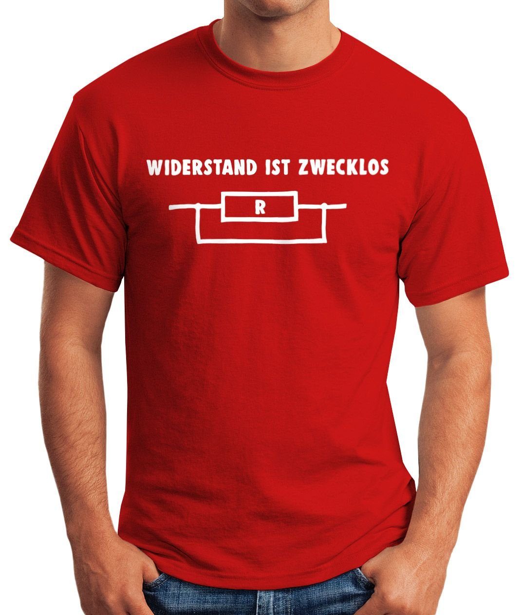 MoonWorks Print-Shirt Widerstand ist zwecklos Shirt günstig online kaufen