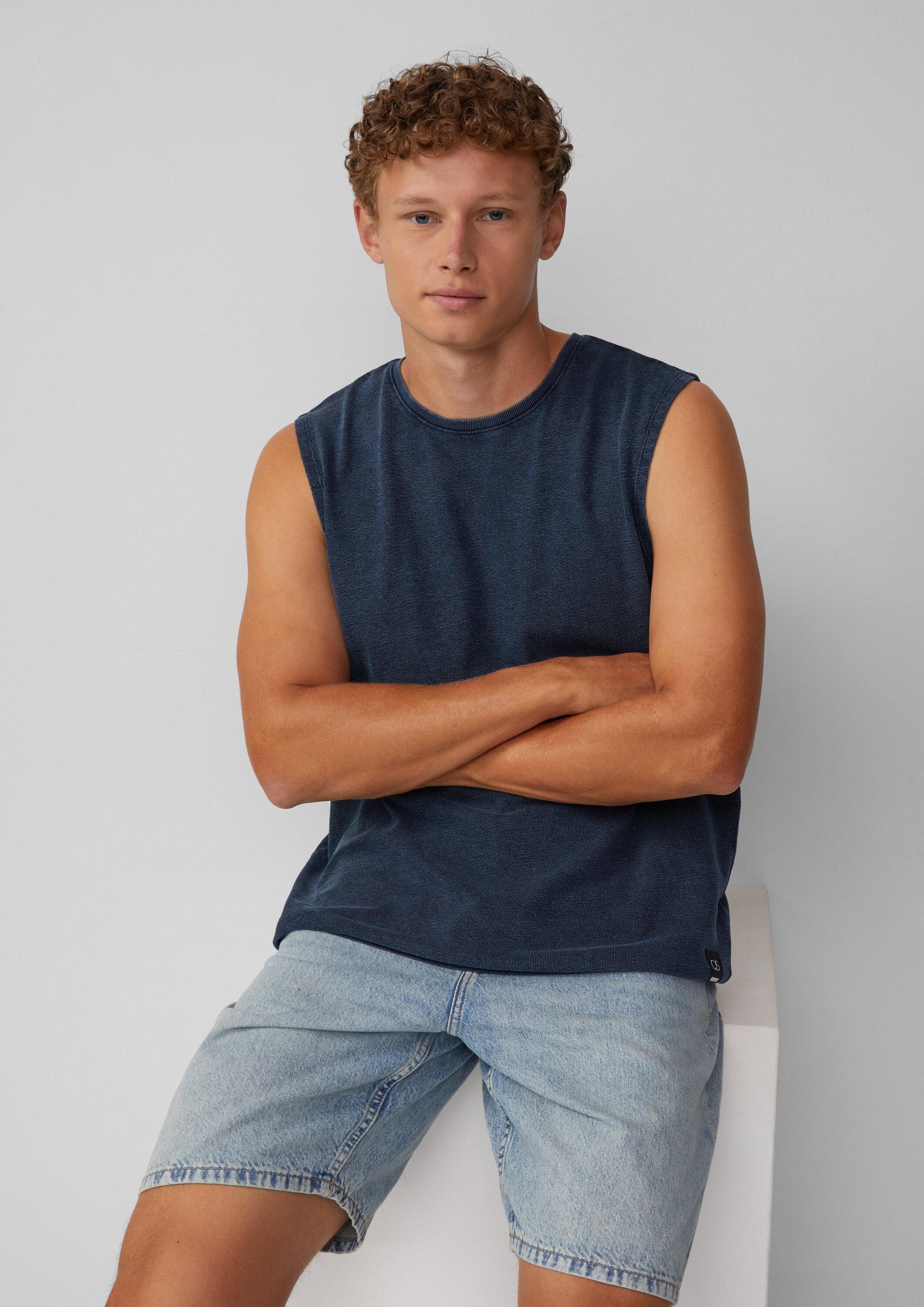 QS Muskelshirt T-Shirt Gewaschenes Tanktop aus Strukturjersey günstig online kaufen