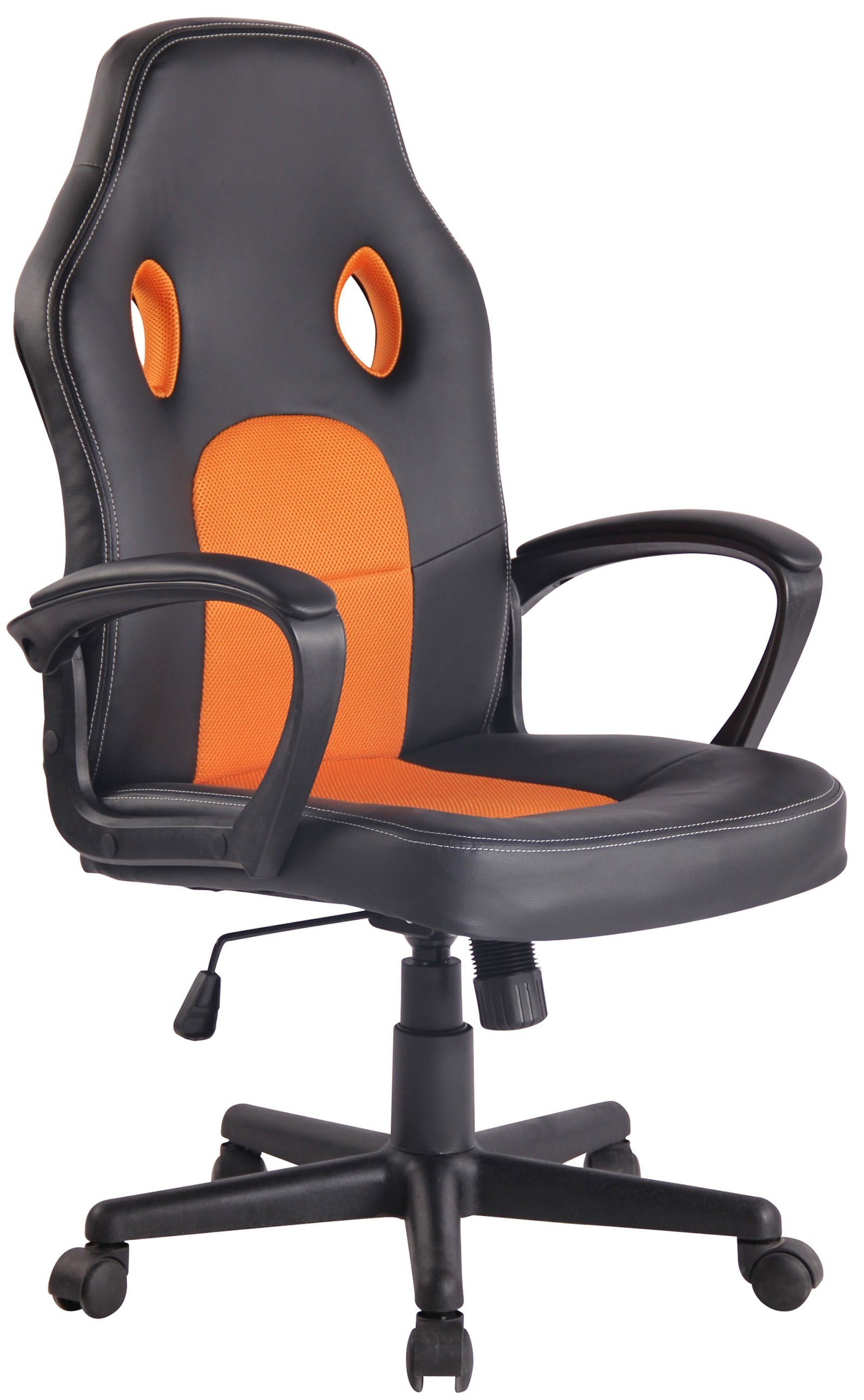 CLP Gaming Chair Elbing, höhenverstellbar schwarz/orange und drehbar