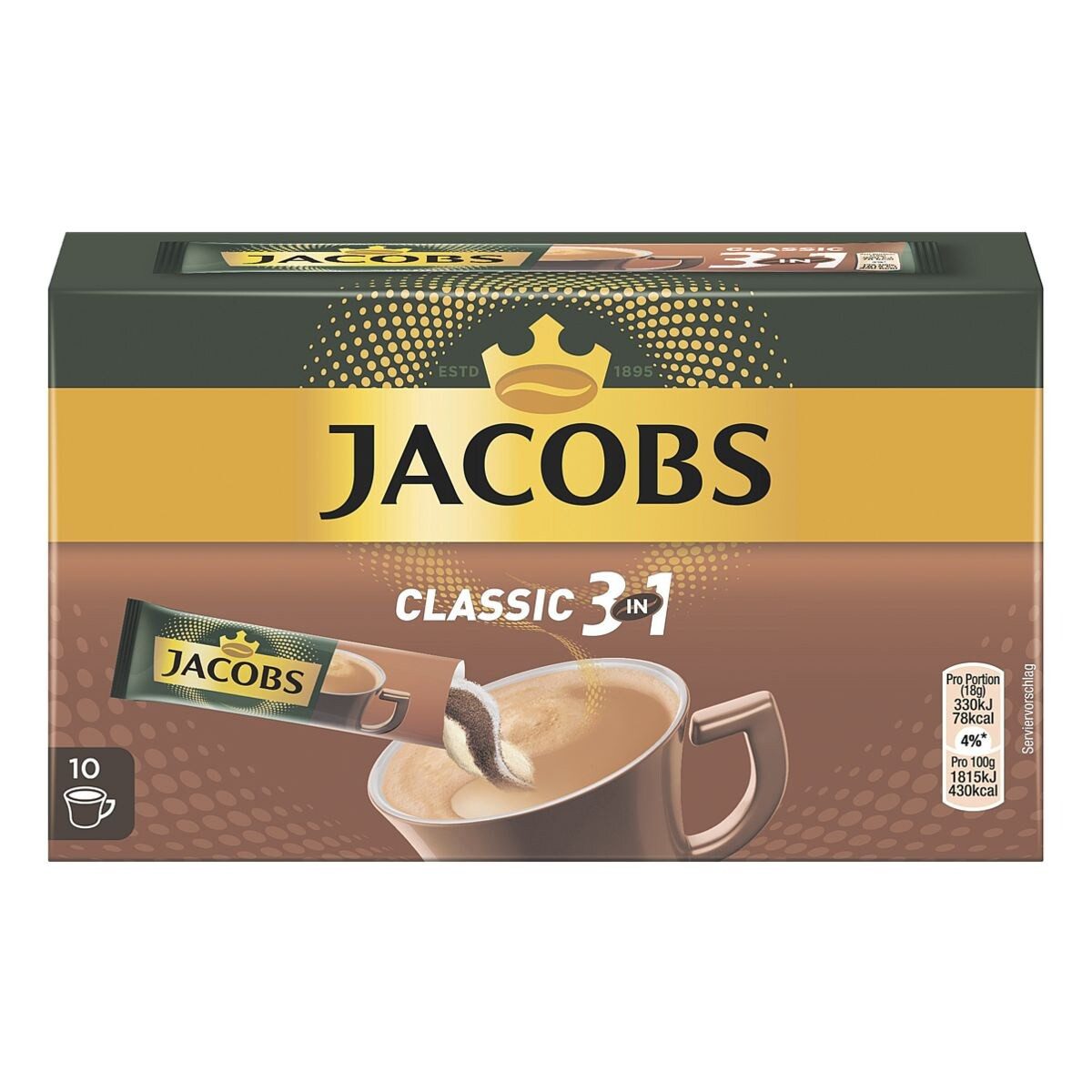 JACOBS Kaffee 3in1, 80 g, Instantkaffee