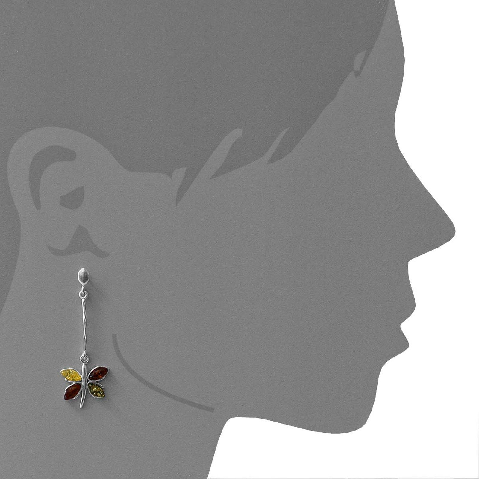 OSTSEE-SCHMUCK Paar Ohrstecker Ostsee-Schmuck Ohrhänger Schmetterling Ohrhä günstig online kaufen