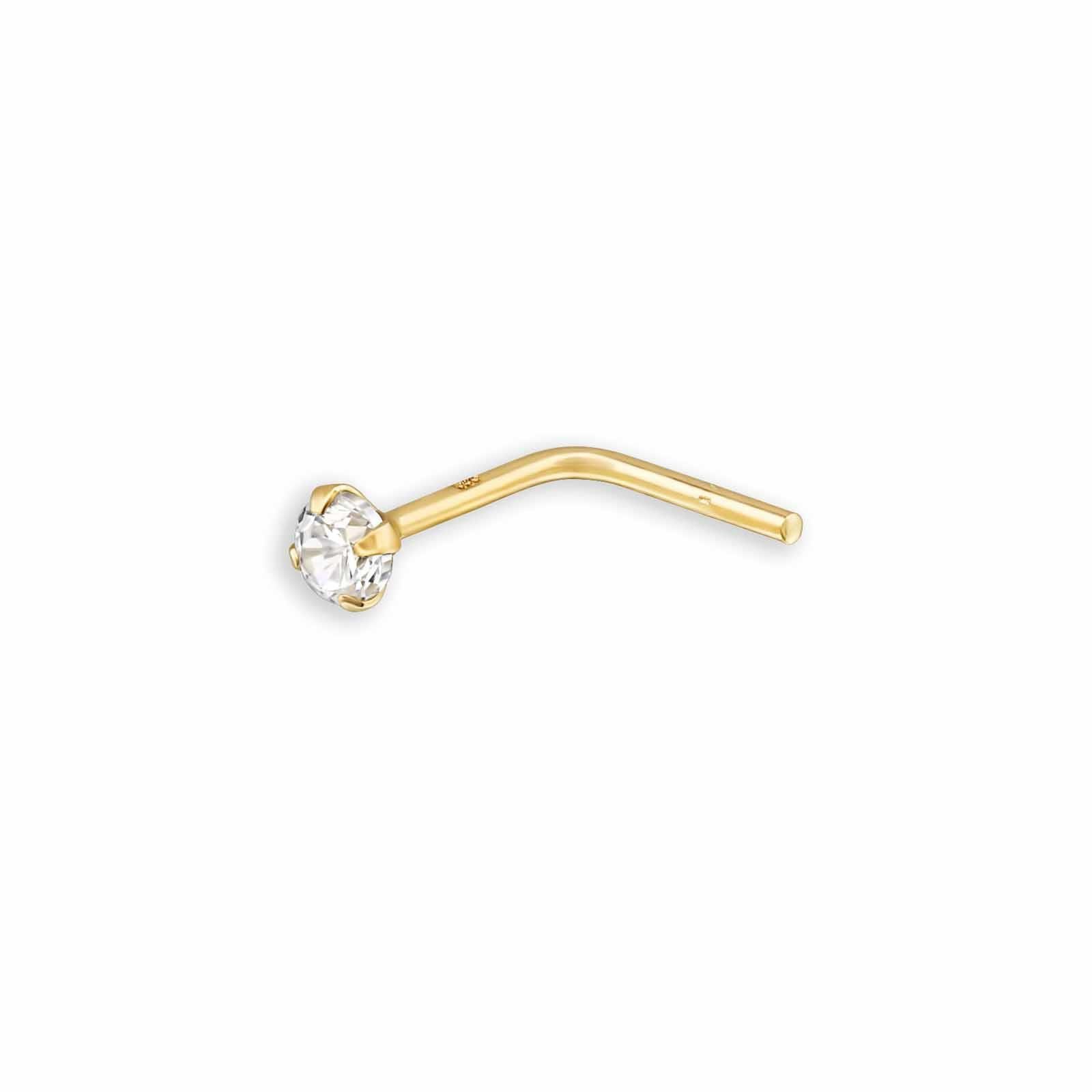 Monkimau Nasenpiercing 14K Gold Nasenstecker 2mm Zirkonia Nasenschmuck Dame günstig online kaufen