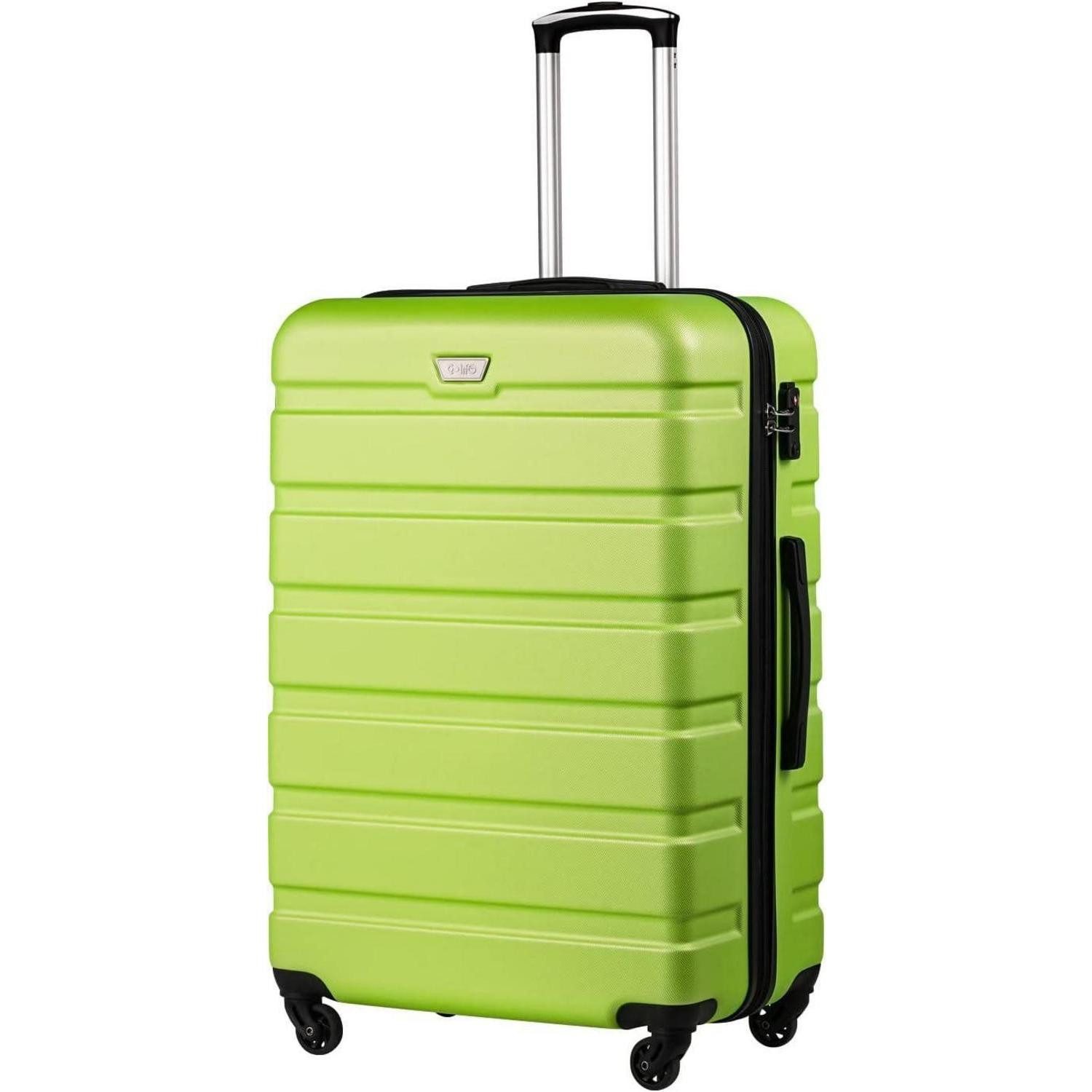 Hartschalen-Trolley Hartschalenkoffer Trolley Handgepäck TSA Großer Koffer Apfelgrün
