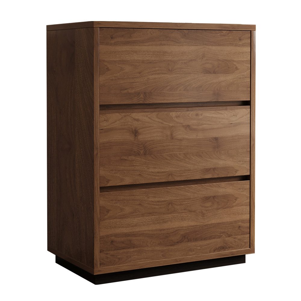 oleyluckidea Tresenkommode Kommode 3 Schubladen, modern, Nussfarbe, für Wohn- & Schlafzimmer (Set), Breite 60 cm