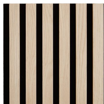 Homestyle4u Wandpaneel 1,2 oder 4 Paneele Holz Akustikpaneele 60x120 cm Natur, (1-tlg) schallreduzierende Wandverkleidung