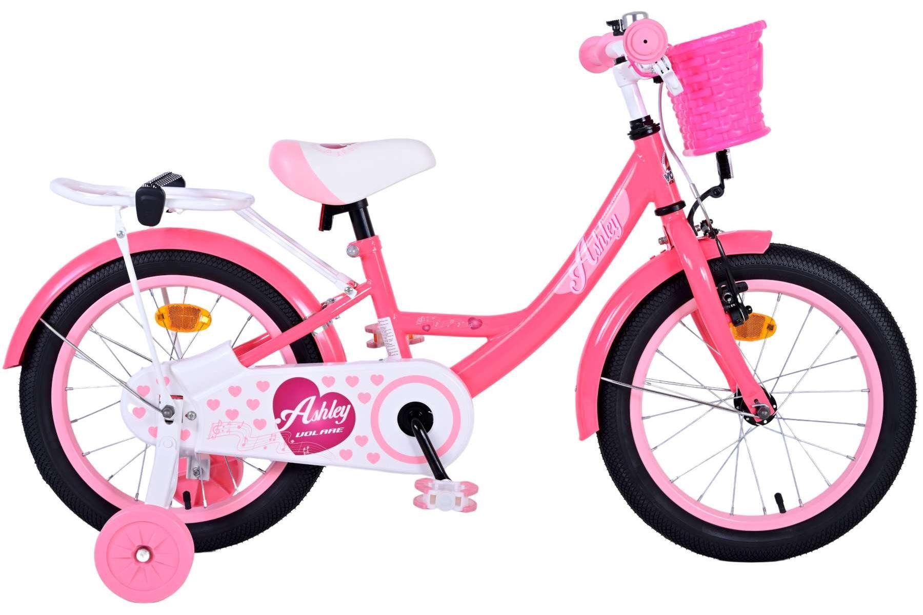Kinderfahrrad Volare Ashley - Mädchen - 16 Zoll - Rosa/Rot