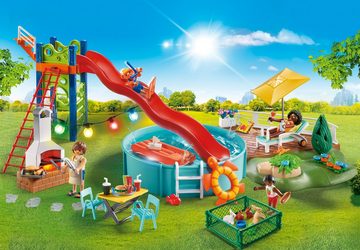 Playmobil® Konstruktions-Spielset Poolparty mit Rutsche (70987), City Life, (159 St), Made in Germany