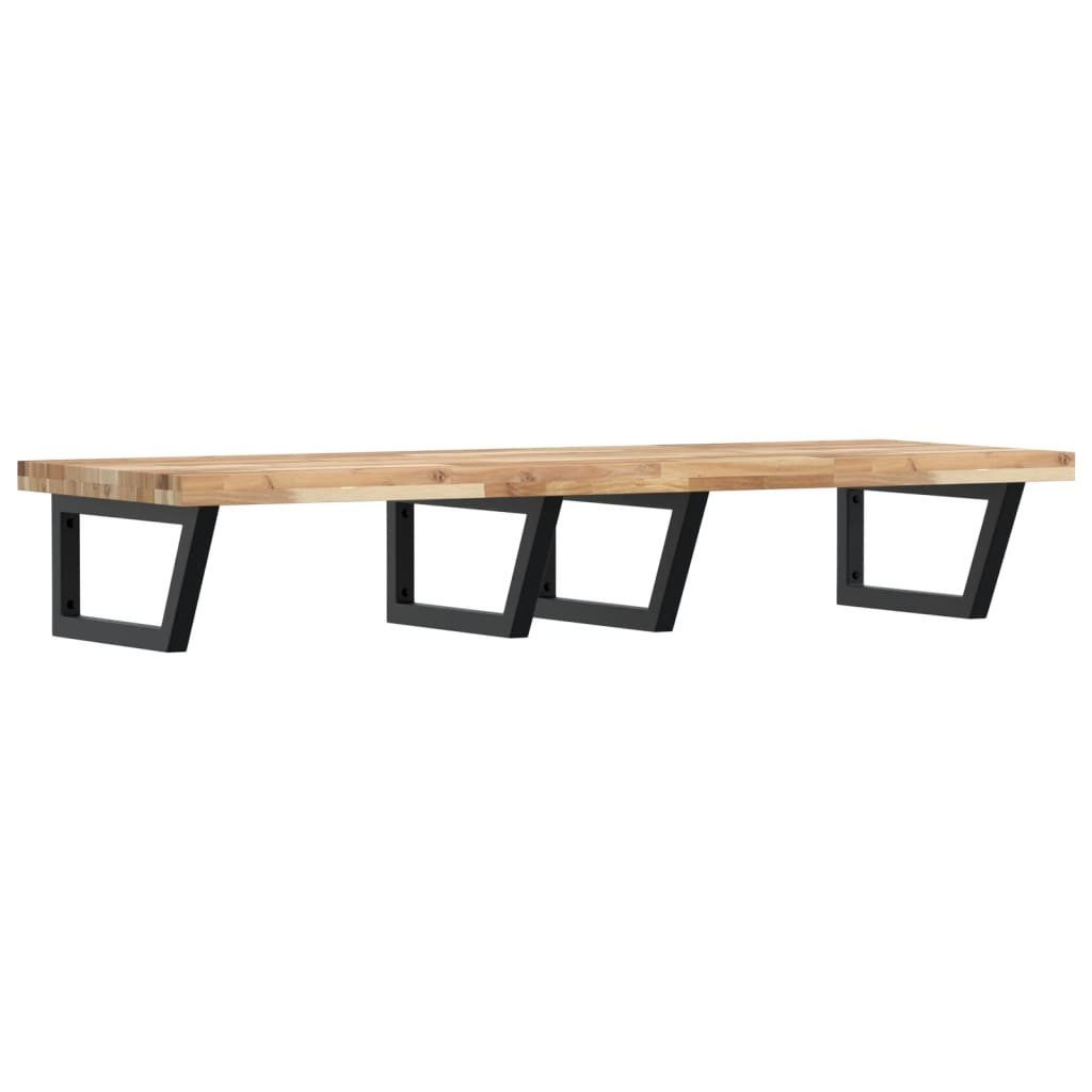 vidaXL Badezimmerspiegelschrank Waschbeckenregal Wandmontage Stahl und nholz (1-St)