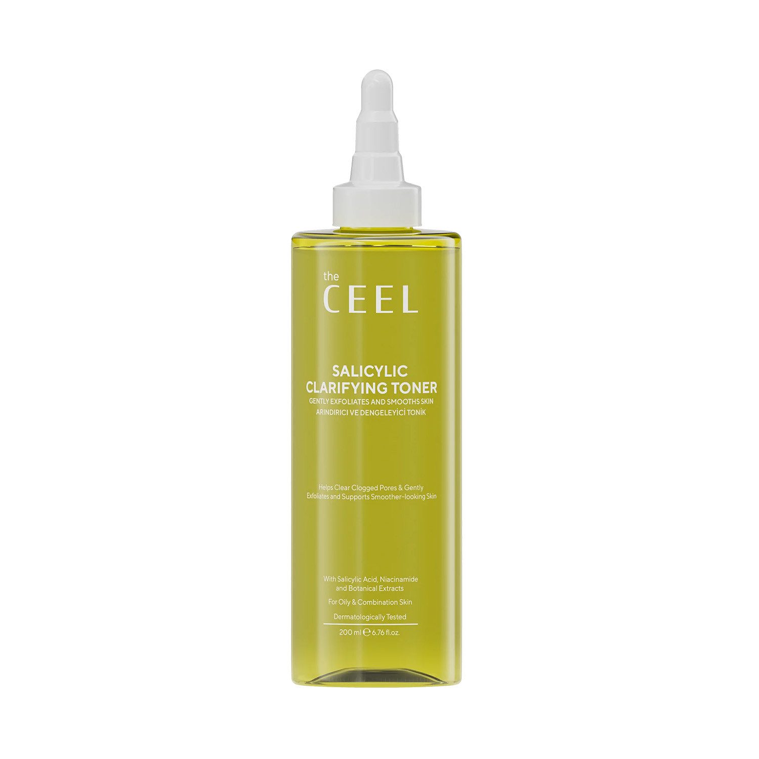 THE CEEL Gesichtswasser Gesichtstoner mit Salicylsäure, Niacinamid & Zitronensäure für Haut, Für fettige und zu Akne neigende Haut 200 ml
