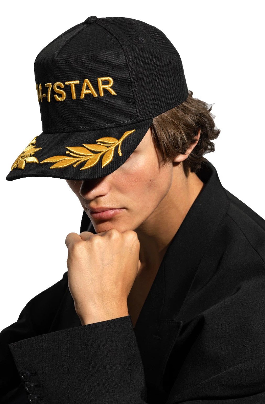 Dsquared2 Baseball Cap 24-7 STAR Gold Stickerei Icon Mütze Basebalkappe Basecap Streetwear, Casual, Athleisure und Smart-Casual
