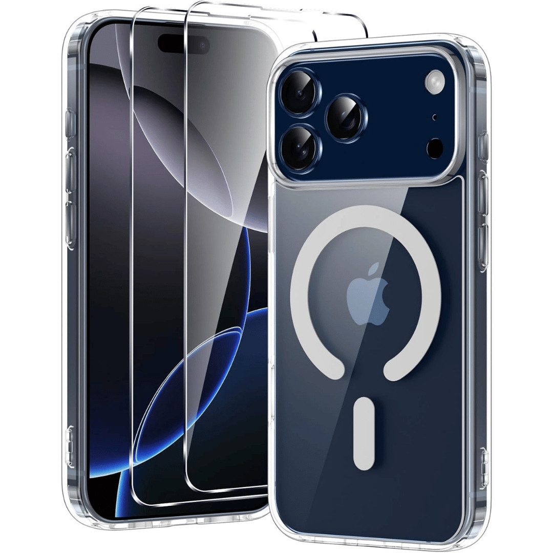 SmartUP Handyhülle + 2X Schutzglas für iPhone 17 Pro Max MagSafe Panzerglas Display Case 6,9 -Zoll, kompletter Rundumschutz