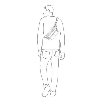 SHG Gürteltasche ⌂ Bauchtasche Leder Unisex Cross Body Bag Braun