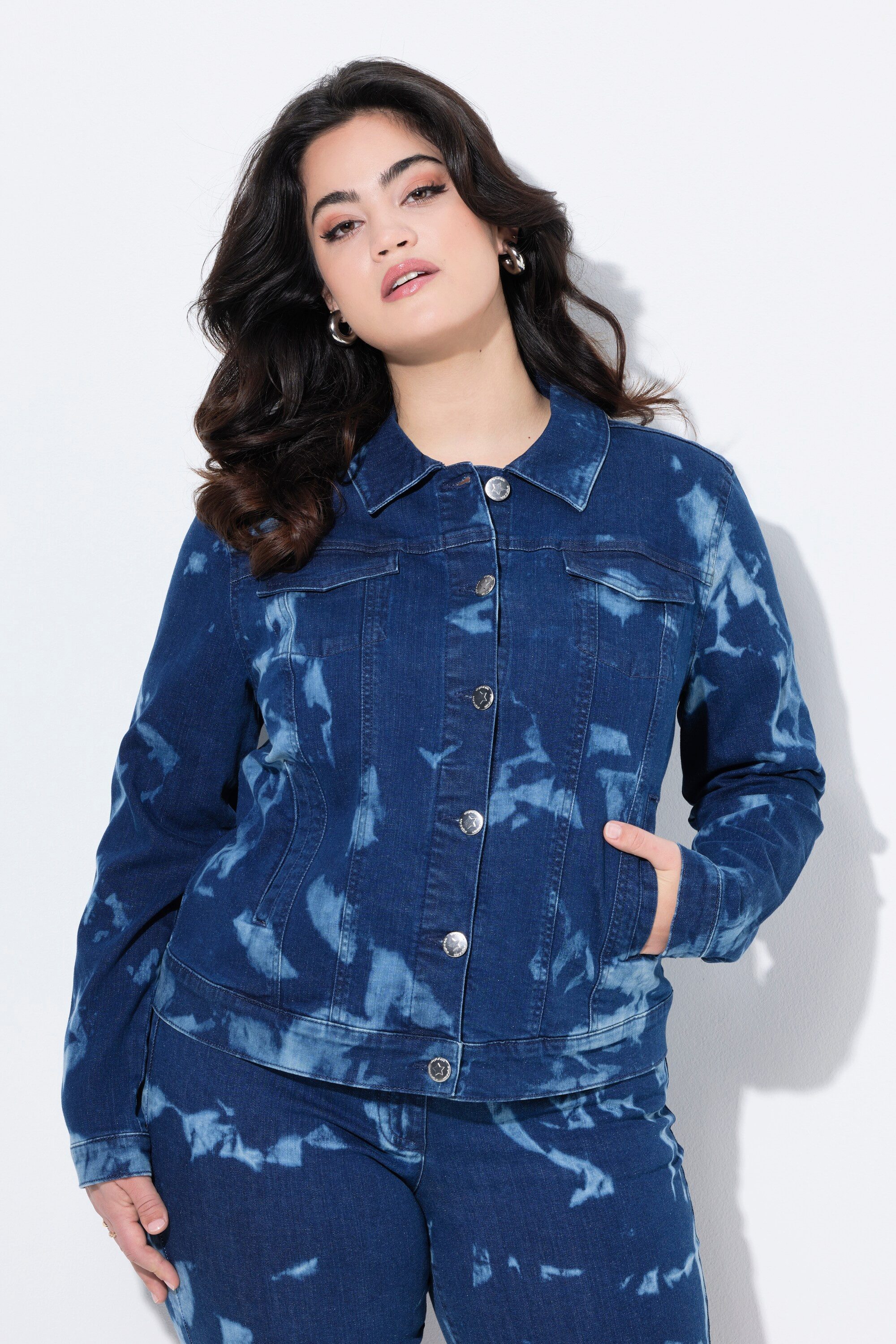 Angel of Style Sommerjacke Jeansjacke Frieda Batik Langarm